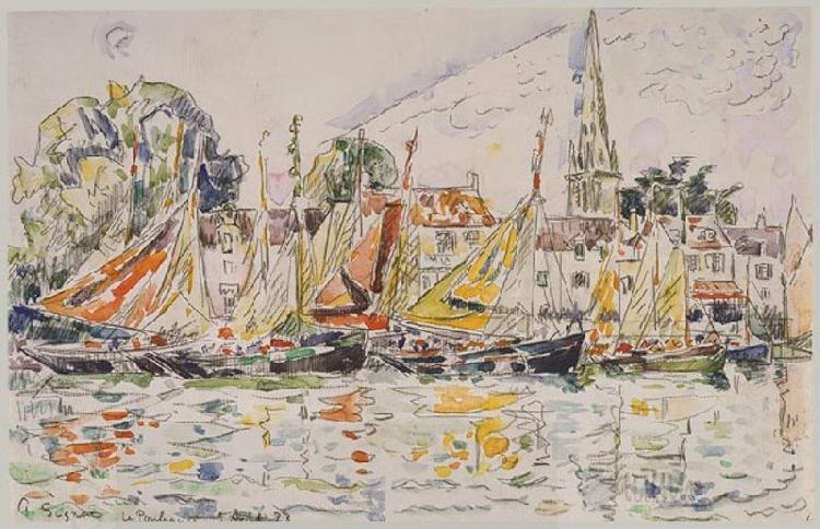 Paul Signac Fishing Boats oil painting picture